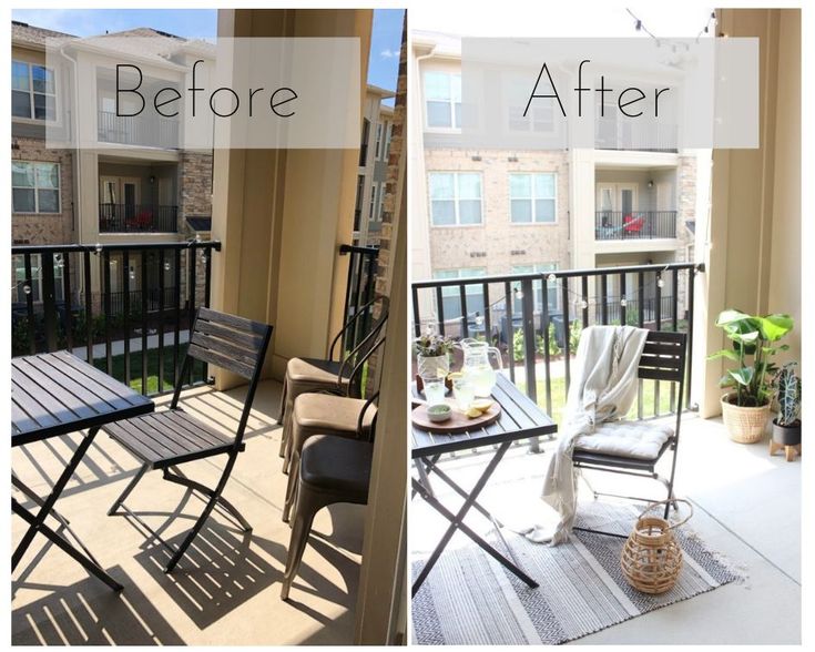 balcony makeover before after