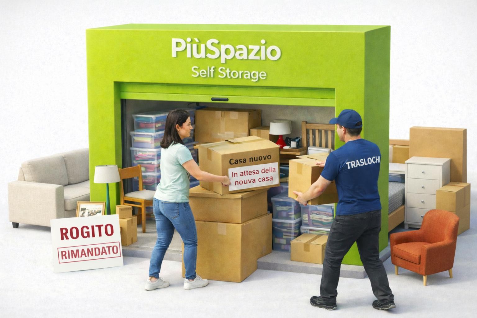 Trasloco Elena nei Depositi di PiùSpazio Self Storage