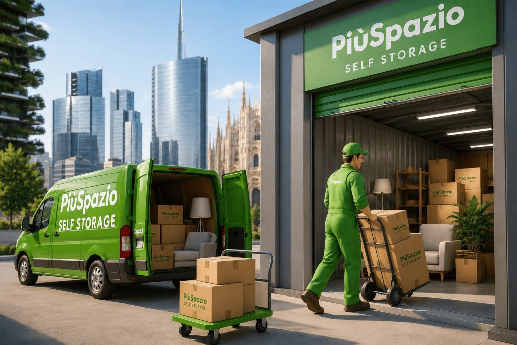 Deposito PiùSpazio per traslocare a Milano