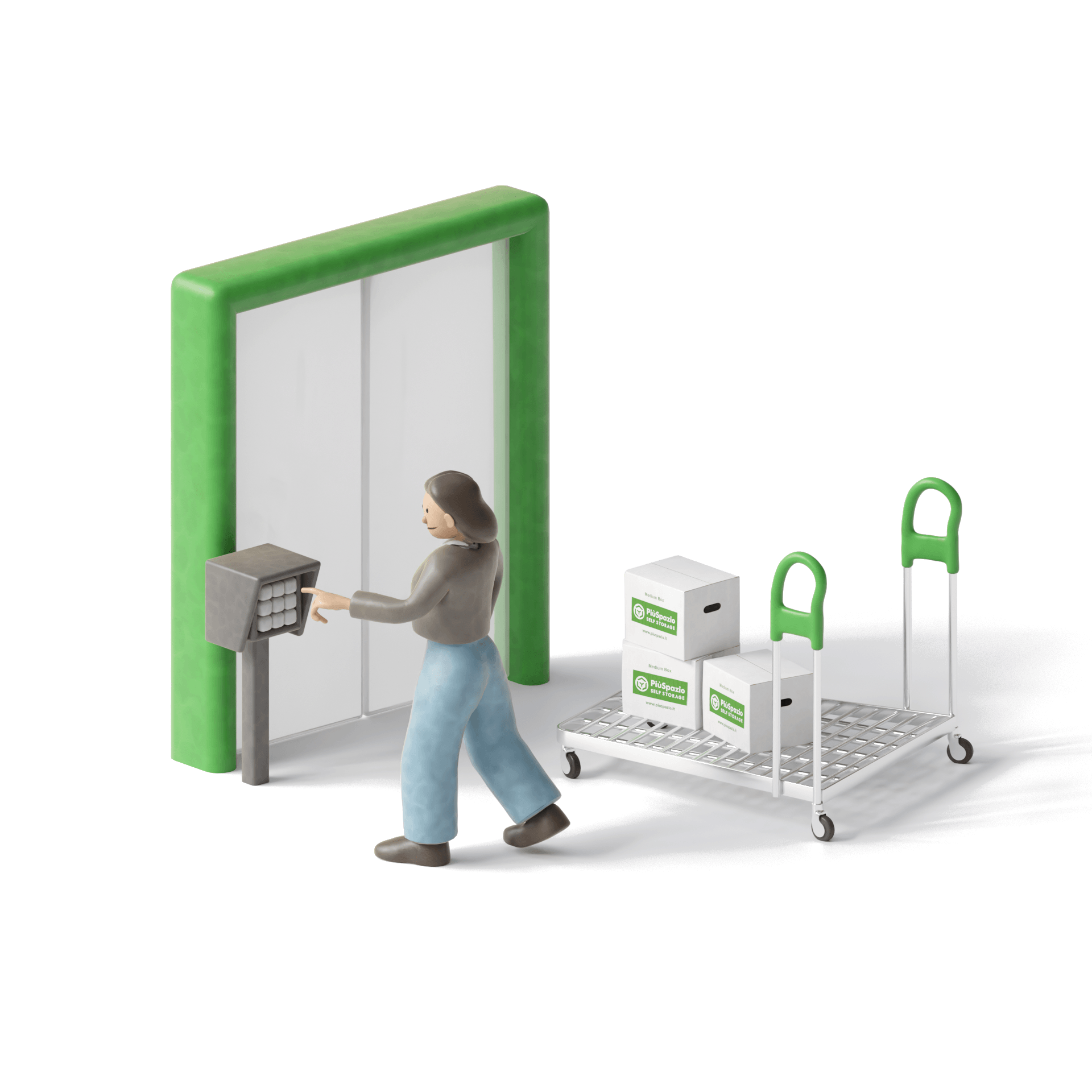 Cliente digita codice PiùSpazio